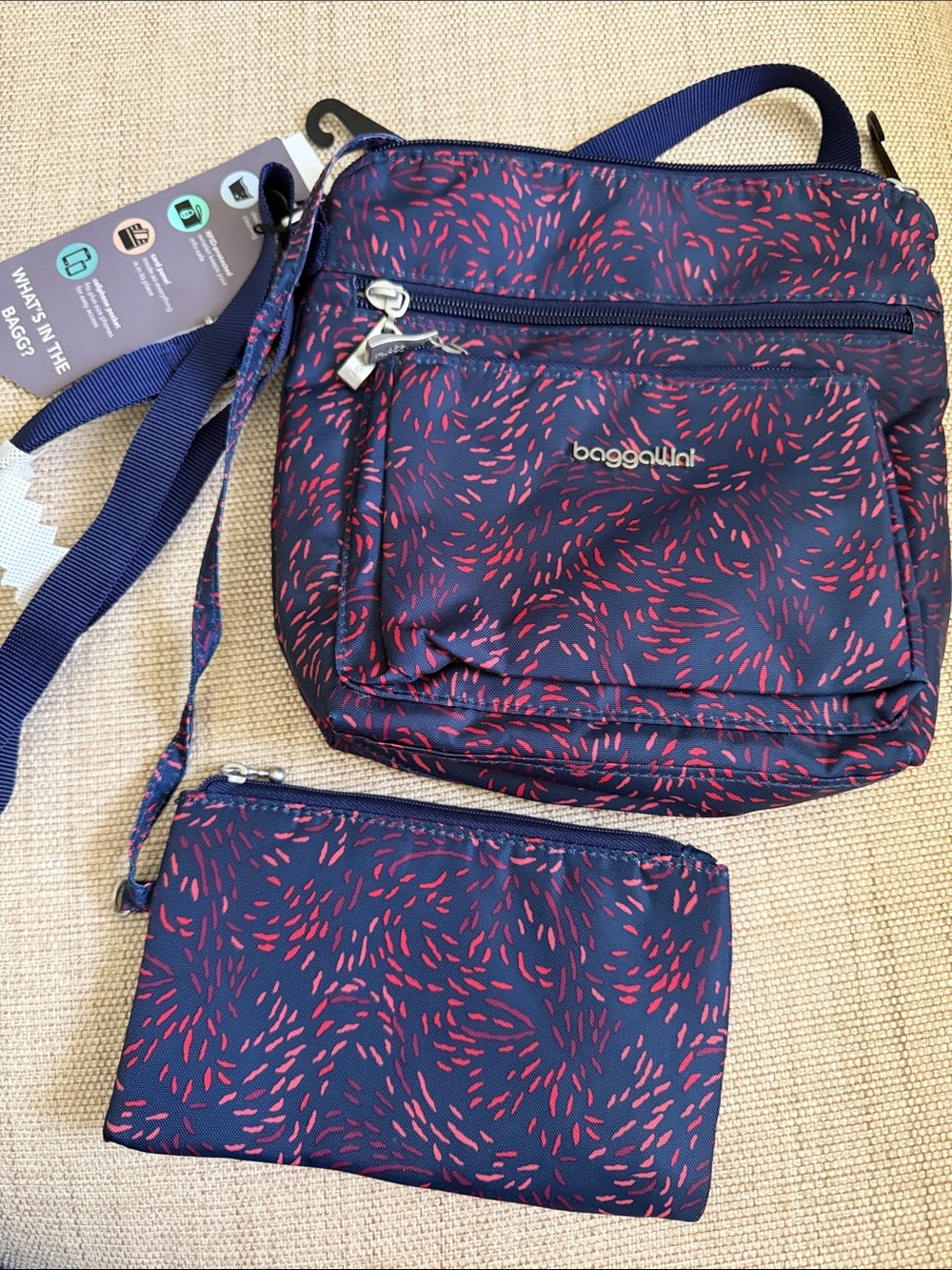 Baggallini RFID Legacy Pocket Crossbody matching wristlet Pockets Travel NWT